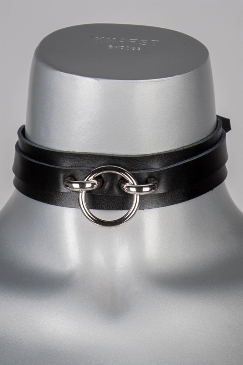 VoyeurX bdsm collar echt leer Insolence zwart