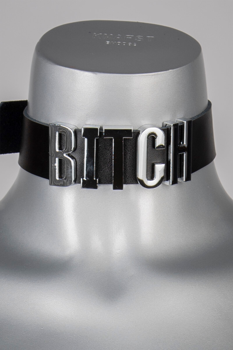 VoyeurX bdsm halsband echt leer BITCH